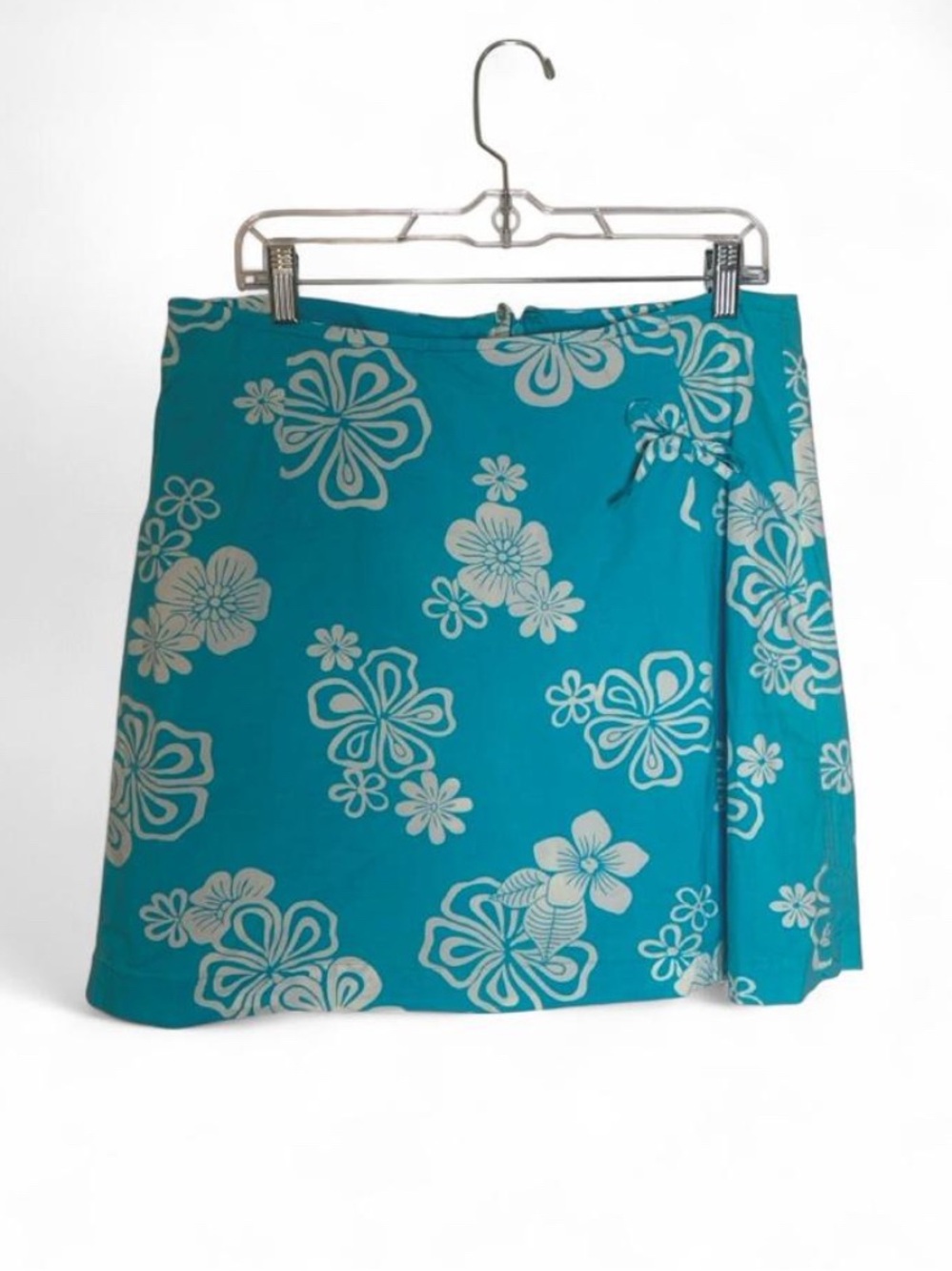 Vintage Y2K White Stag Hawaiian Tropical Floral Wrap Skort Size 14